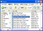 Arial Black Italicのフォントファイル